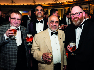 The SWS team enjoying a drink at the Drinks Retailing Awards 2024. The Stirchley Wines team, Amrik, Krishan, Tim and Shaun enjoying a drink at the Drinks Retailing Awards 2024.